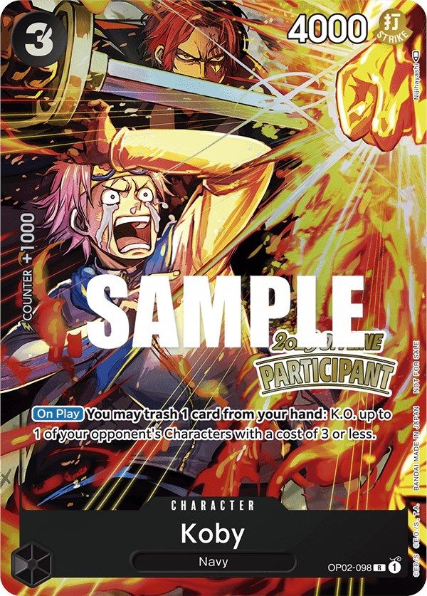 Koby (Offline Regional 2023) [Participant] [One Piece Promotion Cards] | Card Merchant Takapuna