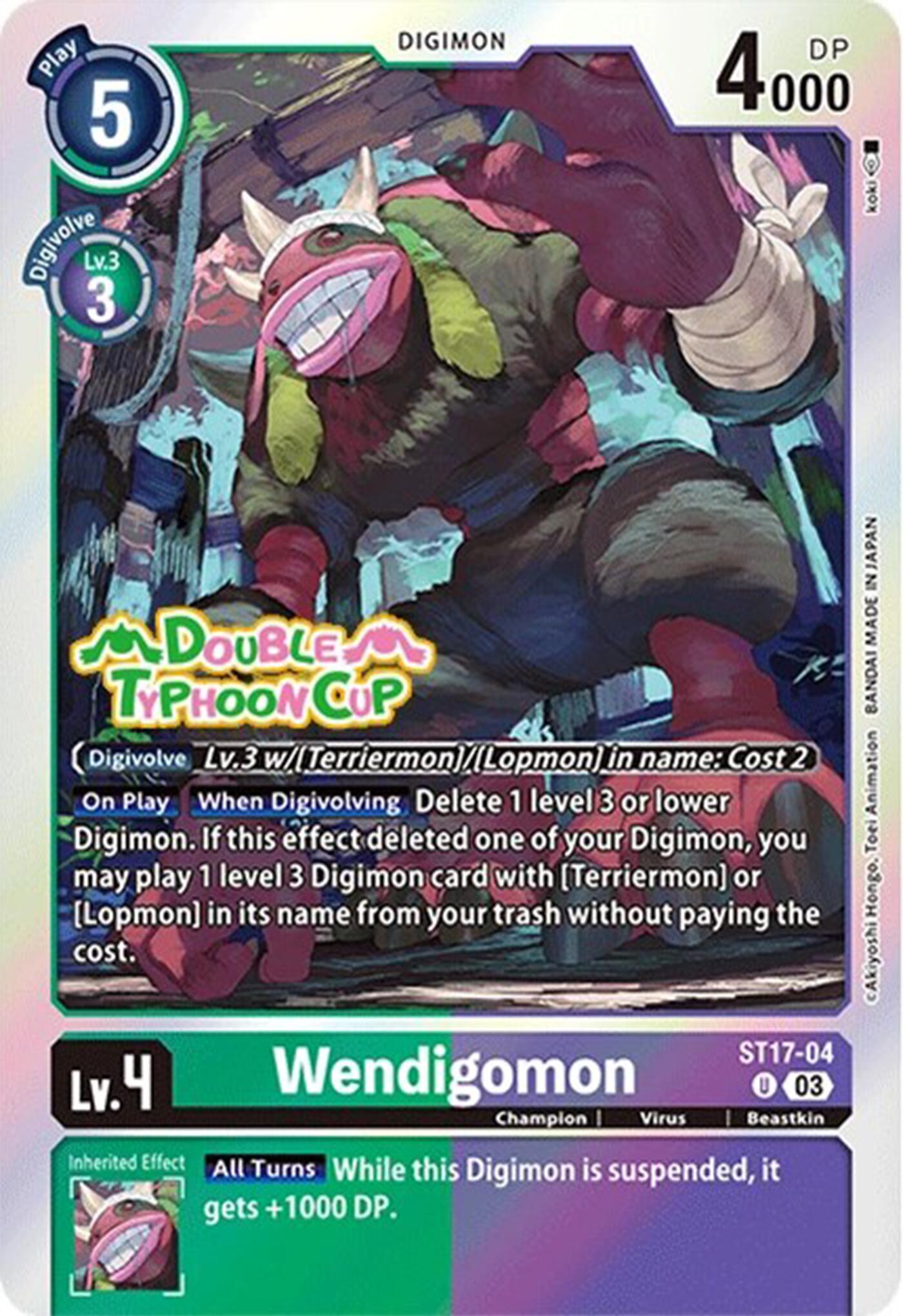 Wendigomon [ST17-04] [Starter Deck: Double Typhoon Advanced Deck Set Pre-Release Cards] | Card Merchant Takapuna