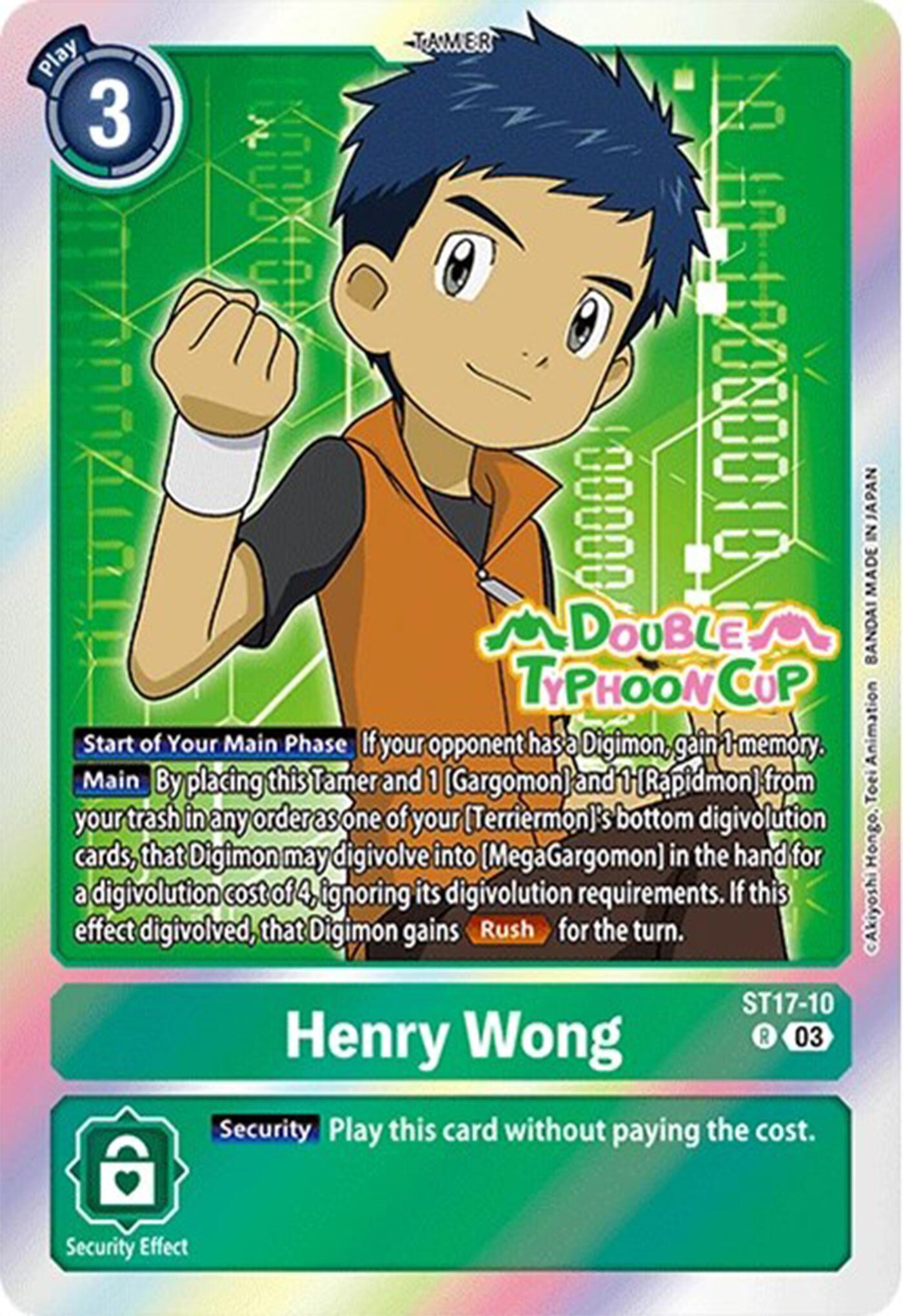 Henry Wong [ST17-10] [Starter Deck: Double Typhoon Advanced Deck Set Pre-Release Cards] | Card Merchant Takapuna