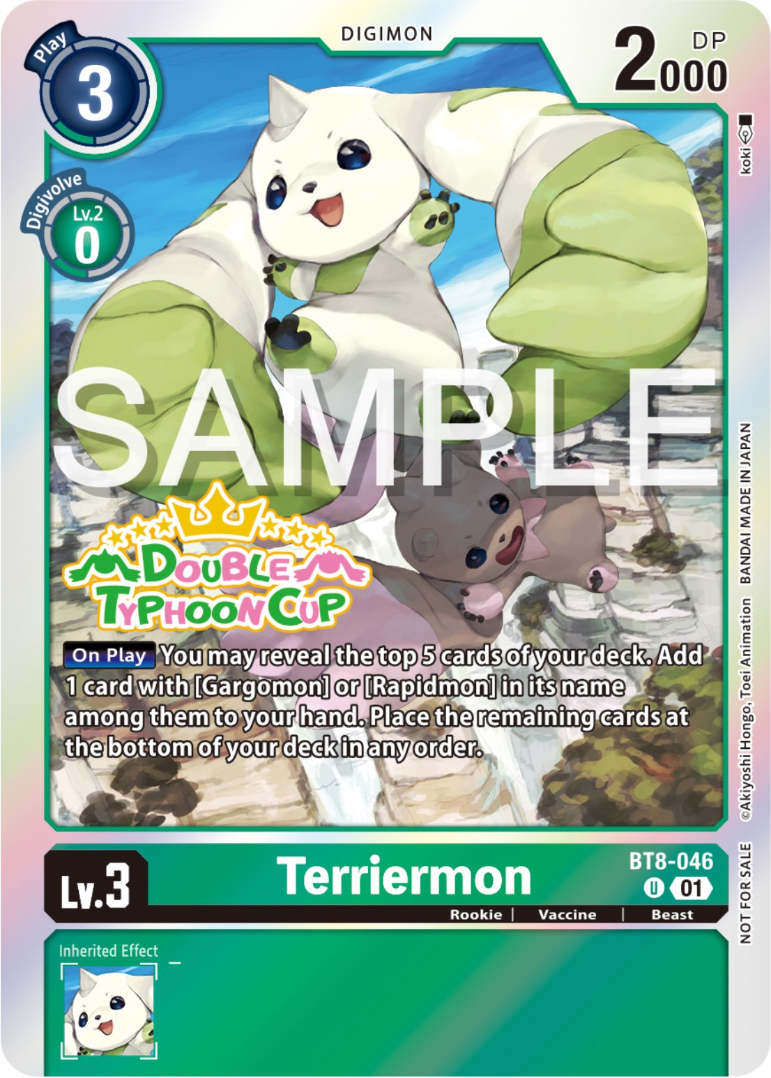 Terriermon [BT8-046] (Double Typhoon Cup Winner) [New Awakening] | Card Merchant Takapuna