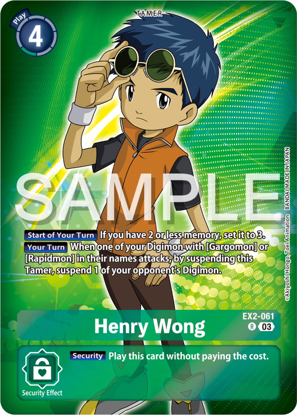 Henry Wong [EX2-061] (Reprint) [Starter Deck: Double Typhoon Advanced Deck Set] | Card Merchant Takapuna