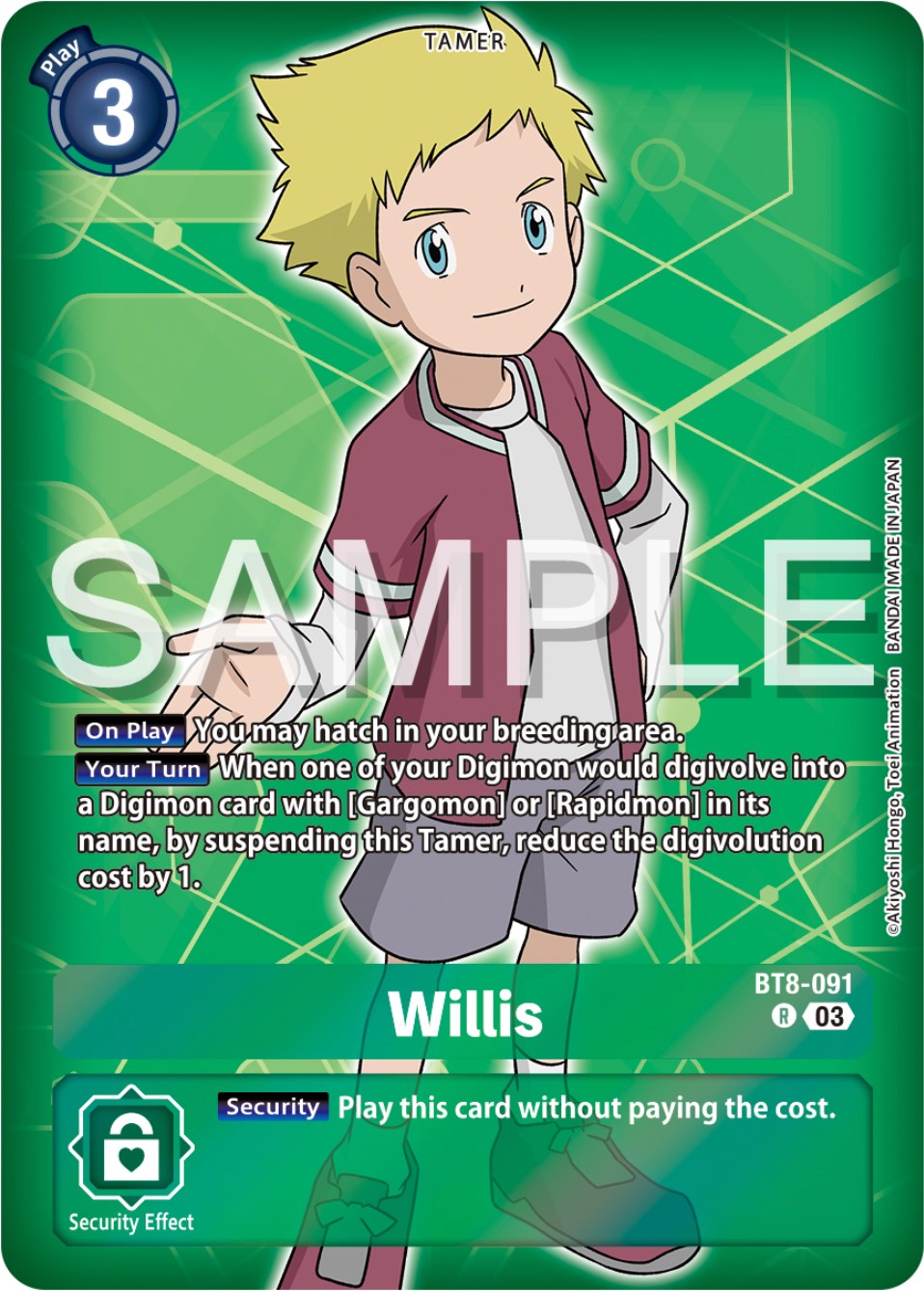 Willis [BT8-091] (Reprint) [Starter Deck: Double Typhoon Advanced Deck Set] | Card Merchant Takapuna