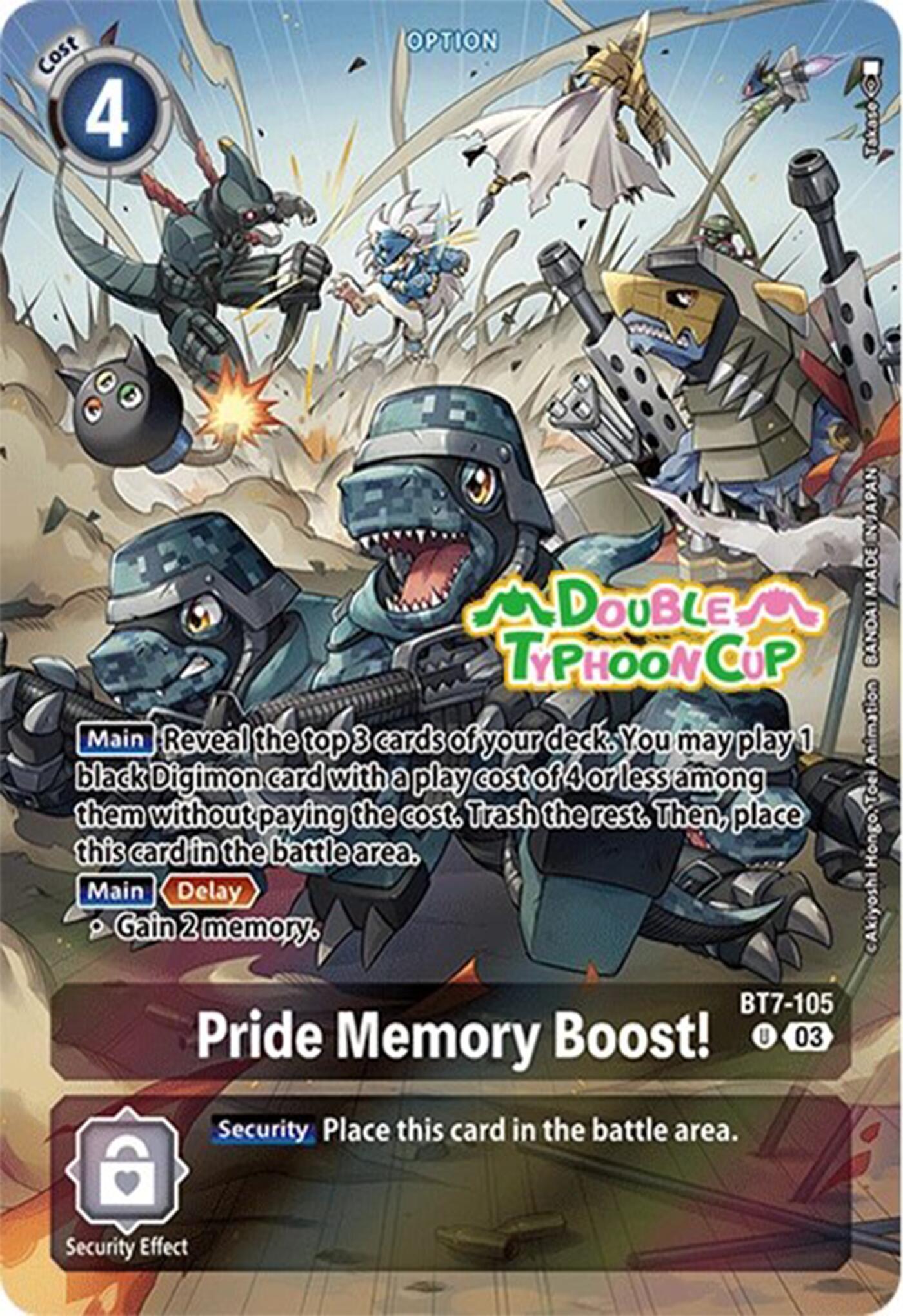 Pride Memory Boost! [BT7-105] (Bonus Pack) [Starter Deck: Double Typhoon Advanced Deck Set Pre-Release Cards] | Card Merchant Takapuna