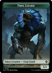 Storm Crow // Frog Lizard Double-Sided Token [Bloomburrow Commander Tokens] | Card Merchant Takapuna