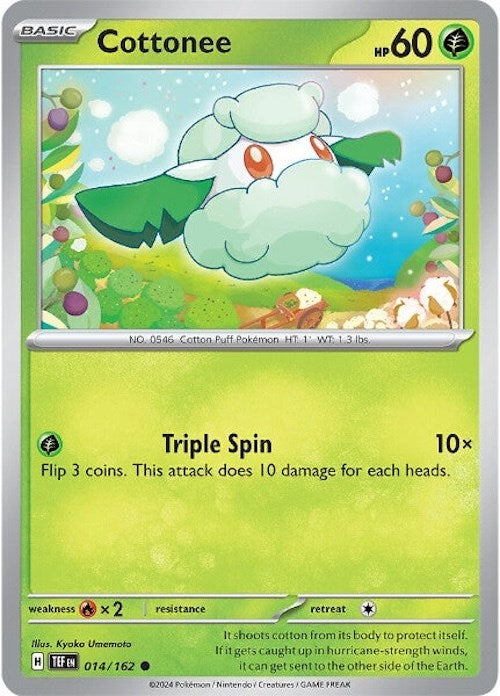 Cottonee (014/162) [Scarlet & Violet: Temporal Forces] | Card Merchant Takapuna