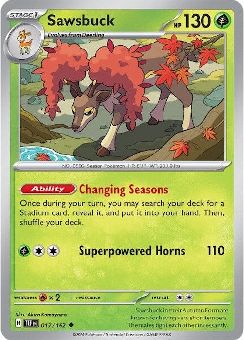 Sawsbuck (017/162) [Scarlet & Violet: Temporal Forces] | Card Merchant Takapuna