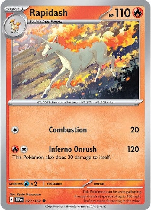 Rapidash (027/162) [Scarlet & Violet: Temporal Forces] | Card Merchant Takapuna