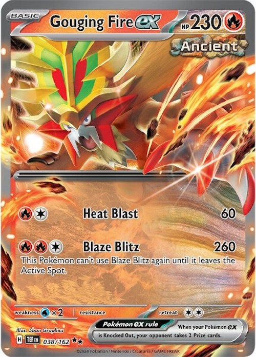 Gouging Fire ex (038/162) [Scarlet & Violet: Temporal Forces] | Card Merchant Takapuna