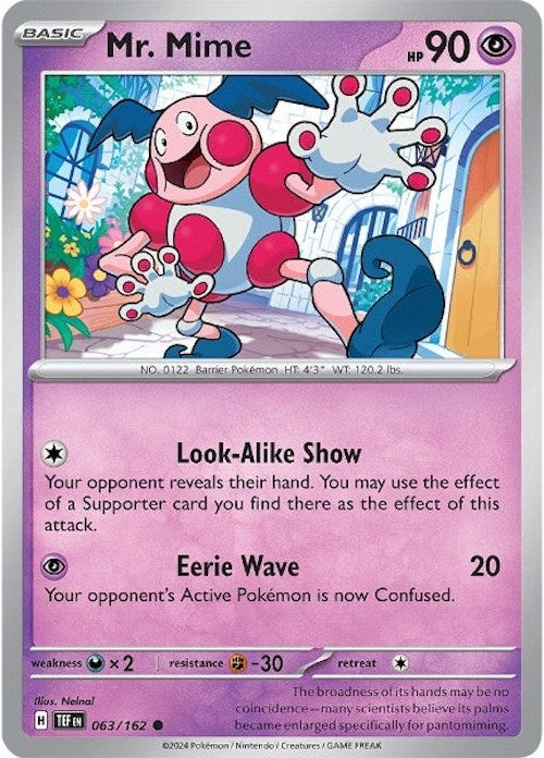 Mr. Mime (063/162) [Scarlet & Violet: Temporal Forces] | Card Merchant Takapuna