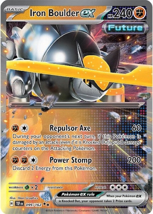 Iron Boulder ex (099/162) [Scarlet & Violet: Temporal Forces] | Card Merchant Takapuna