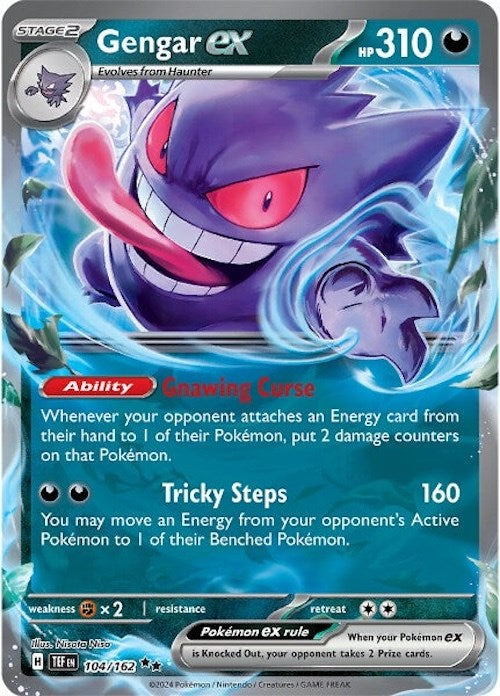 Gengar ex (104/162) [Scarlet & Violet: Temporal Forces] | Card Merchant Takapuna