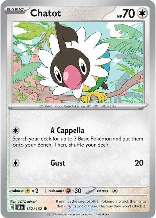 Chatot (132/162) [Scarlet & Violet: Temporal Forces] | Card Merchant Takapuna