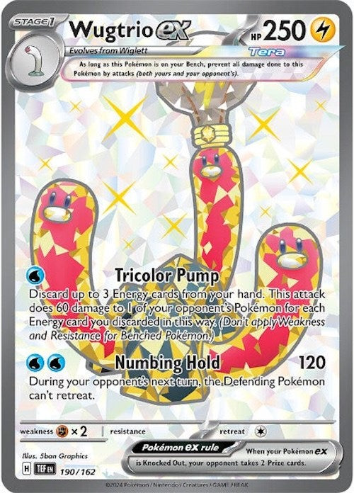 Wugtrio ex (190/162) [Scarlet & Violet: Temporal Forces] | Card Merchant Takapuna