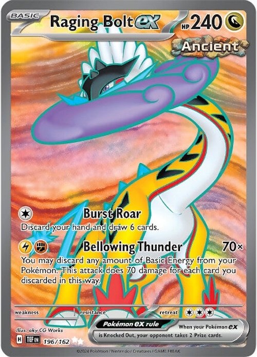 Raging Bolt ex (196/162) [Scarlet & Violet: Temporal Forces] | Card Merchant Takapuna