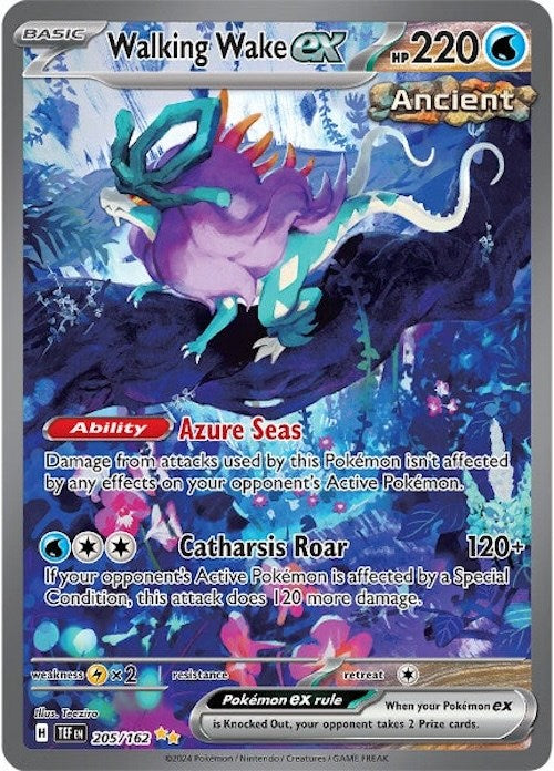 Walking Wake ex (205/162) [Scarlet & Violet: Temporal Forces] | Card Merchant Takapuna