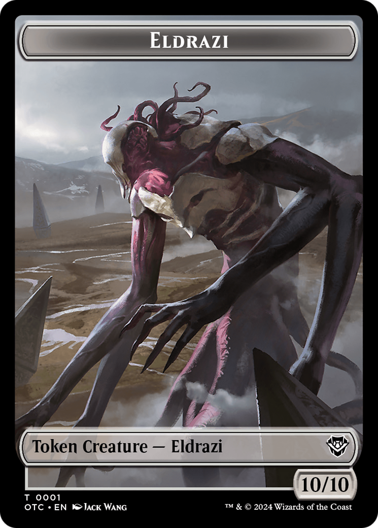 Eldrazi // Clue Double-Sided Token [Outlaws of Thunder Junction Commander Tokens] | Card Merchant Takapuna