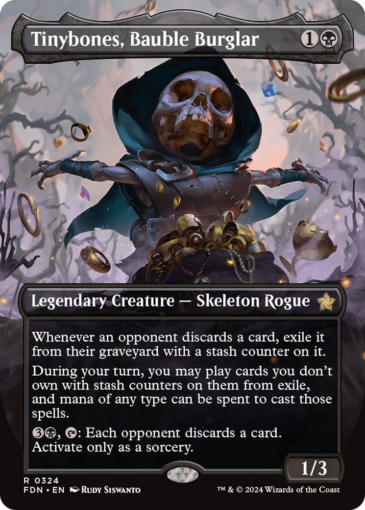 Tinybones, Bauble Burglar (Borderless) [Foundations] | Card Merchant Takapuna