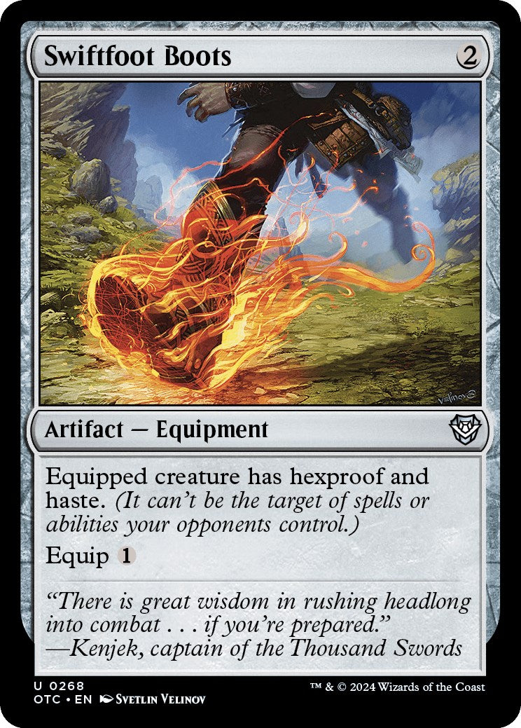 Swiftfoot Boots [Outlaws of Thunder Junction Commander] | Card Merchant Takapuna