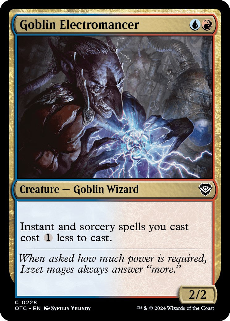 Goblin Electromancer [Outlaws of Thunder Junction Commander] | Card Merchant Takapuna