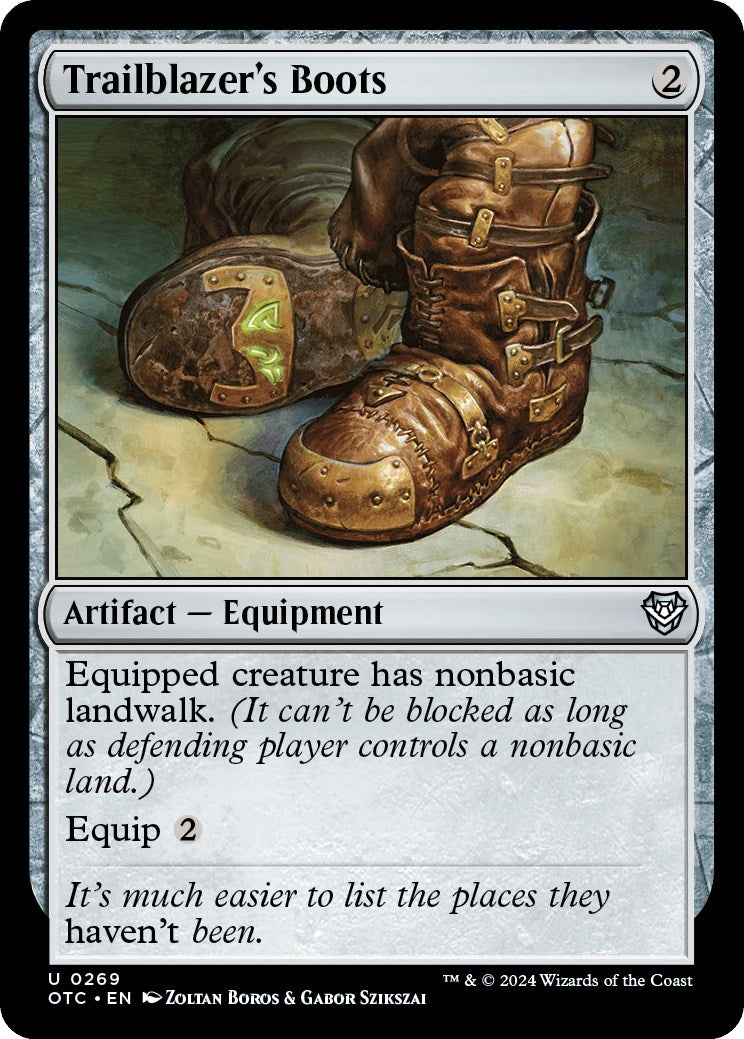 Trailblazer's Boots [Outlaws of Thunder Junction Commander] | Card Merchant Takapuna