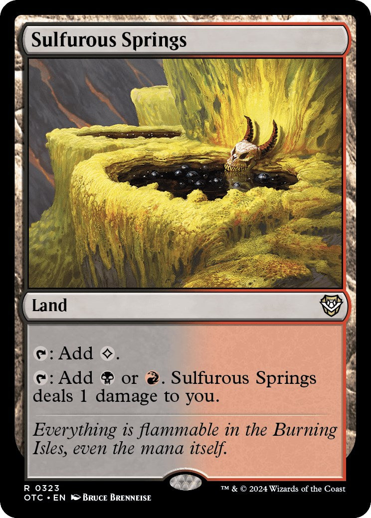 Sulfurous Springs [Outlaws of Thunder Junction Commander] | Card Merchant Takapuna