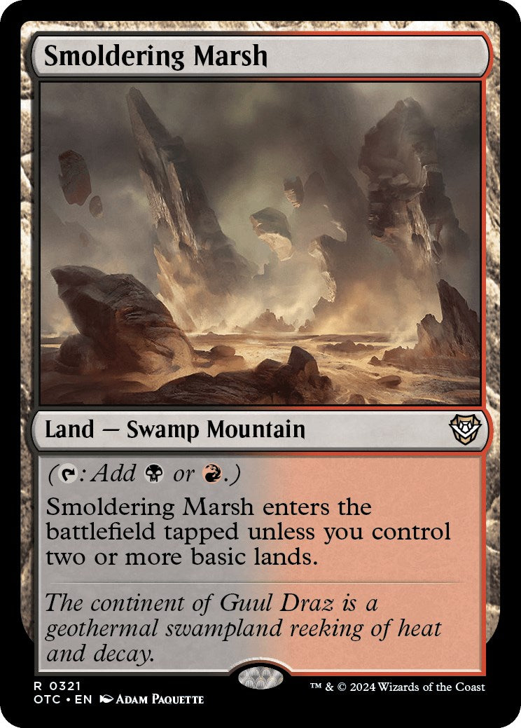 Smoldering Marsh [Outlaws of Thunder Junction Commander] | Card Merchant Takapuna