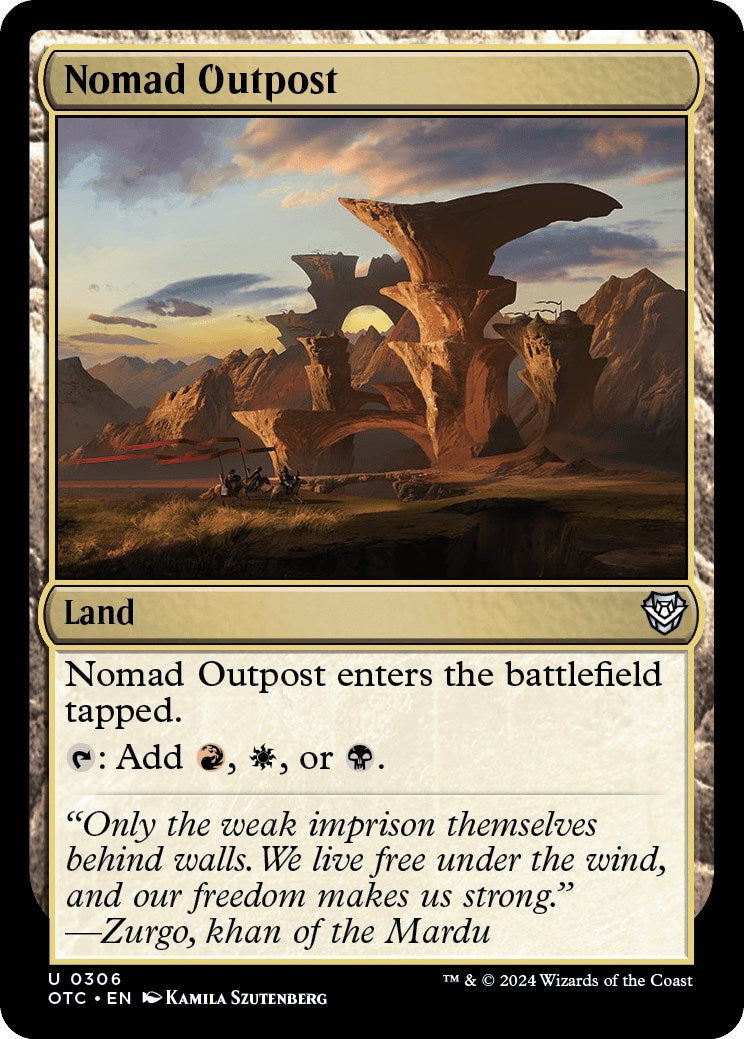 Nomad Outpost [Outlaws of Thunder Junction Commander] | Card Merchant Takapuna