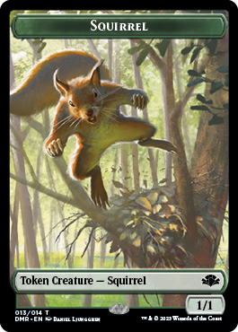 Elephant // Squirrel Double-Sided Token [Dominaria Remastered Tokens] | Card Merchant Takapuna