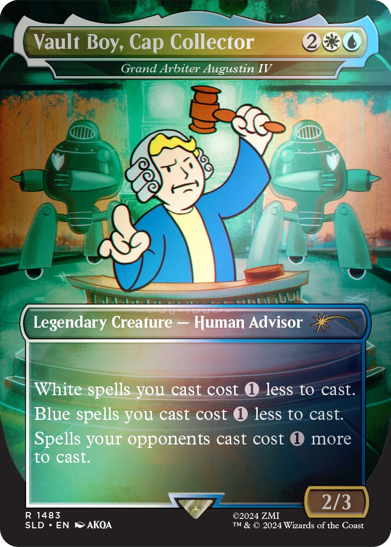 Vault Boy, Cap Collector - Grand Arbiter Augustin IV (Rainbow Foil) [Secret Lair Drop Series] | Card Merchant Takapuna