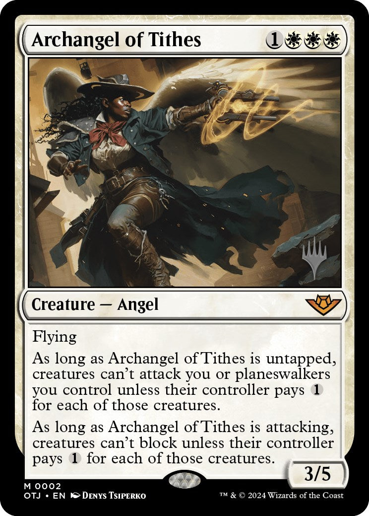 Archangel of Tithes (Promo Pack) [Outlaws of Thunder Junction Promos] | Card Merchant Takapuna