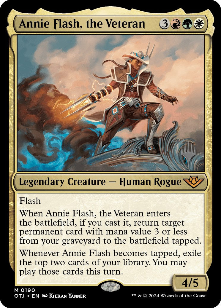 Annie Flash, the Veteran (Promo Pack) [Outlaws of Thunder Junction Promos] | Card Merchant Takapuna