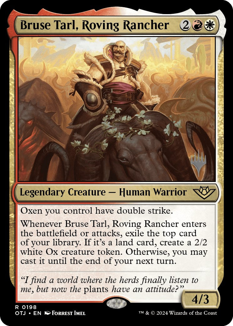 Bruse Tarl, Roving Rancher (Promo Pack) [Outlaws of Thunder Junction Promos] | Card Merchant Takapuna