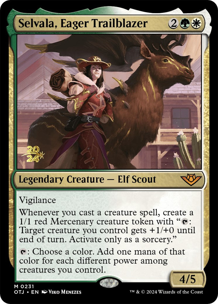 Selvala, Eager Trailblazer [Outlaws of Thunder Junction Prerelease Promos] | Card Merchant Takapuna