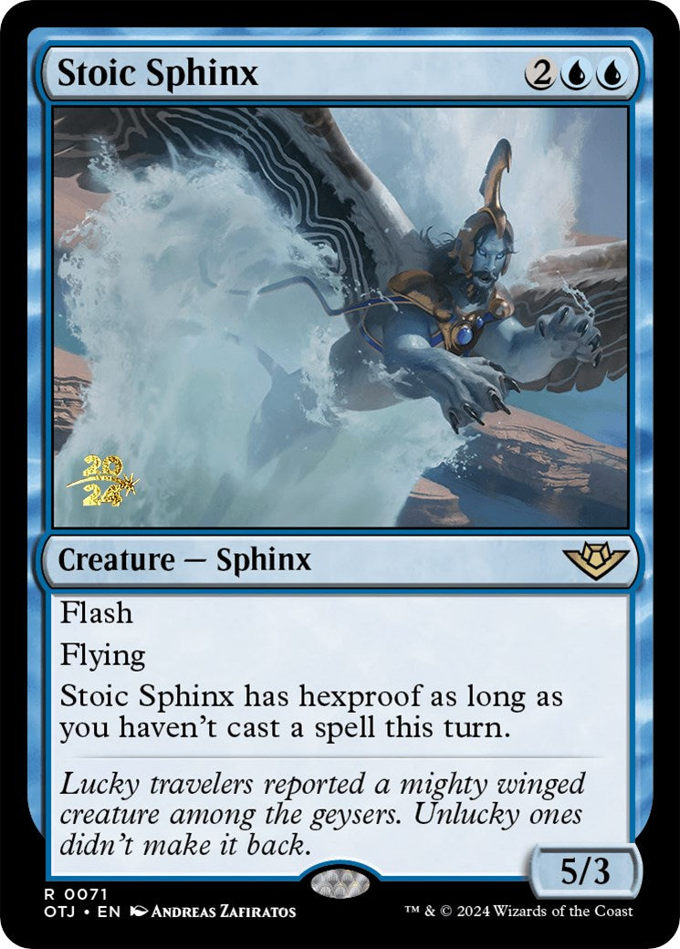 Stoic Sphinx [Outlaws of Thunder Junction Prerelease Promos] | Card Merchant Takapuna