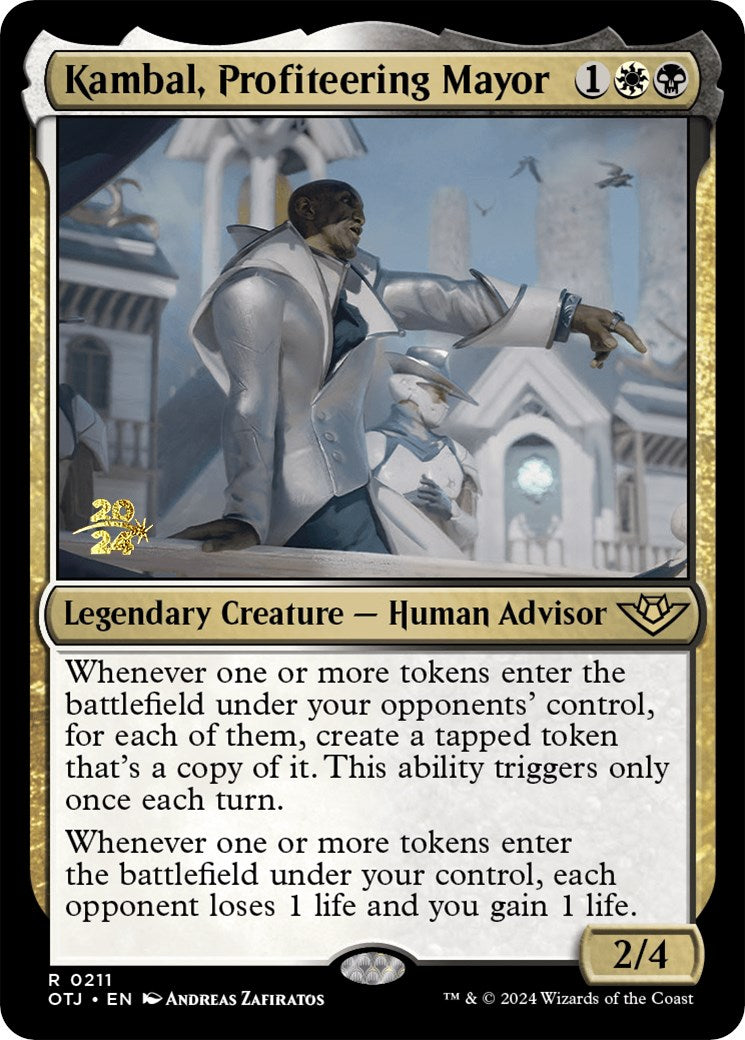 Kambal, Profiteering Mayor [Outlaws of Thunder Junction Prerelease Promos] | Card Merchant Takapuna