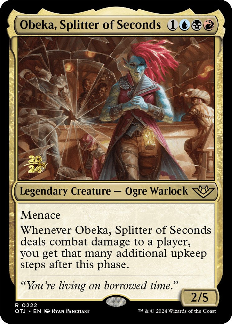 Obeka, Splitter of Seconds [Outlaws of Thunder Junction Prerelease Promos] | Card Merchant Takapuna