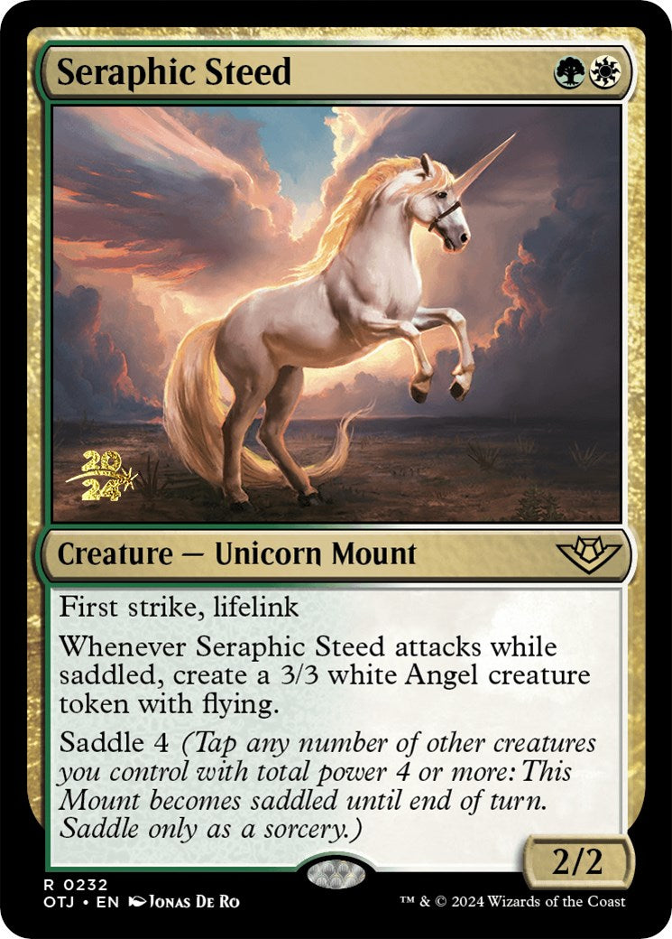 Seraphic Steed [Outlaws of Thunder Junction Prerelease Promos] | Card Merchant Takapuna