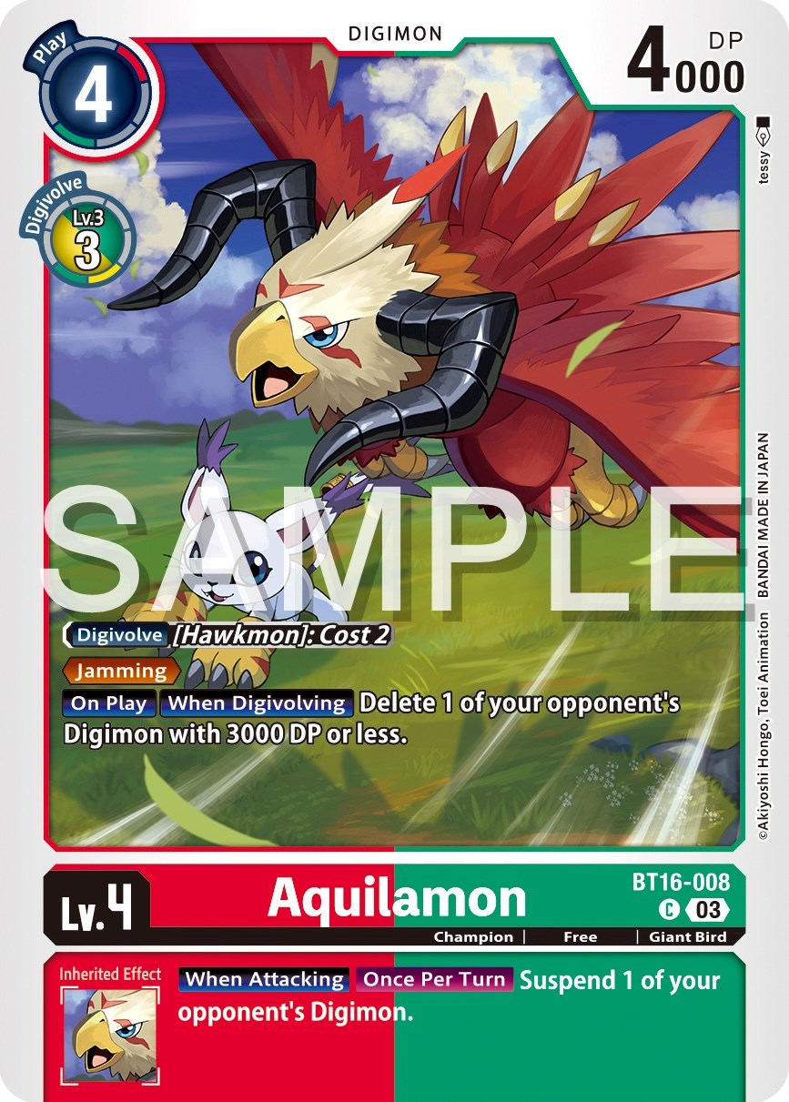 Aquilamon [BT16-008] [Beginning Observer] | Card Merchant Takapuna