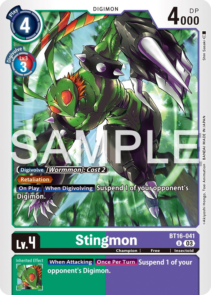 Stingmon [BT16-041] [Beginning Observer] | Card Merchant Takapuna