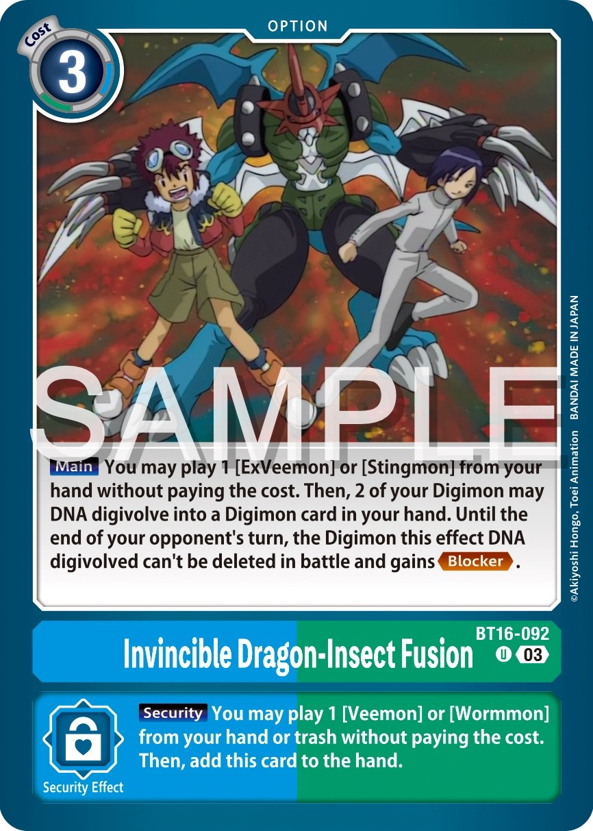 Invincible Dragon-Insect Fusion [BT16-092] [Beginning Observer] | Card Merchant Takapuna