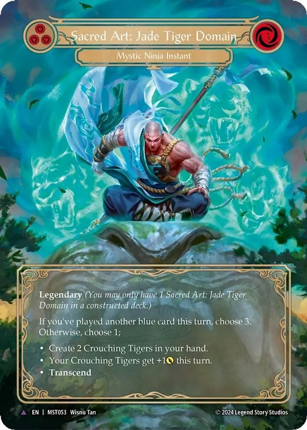 Sacred Art: Jade Tiger Domain (Marvel) [MST053] (Part the Mistveil)  Cold Foil | Card Merchant Takapuna