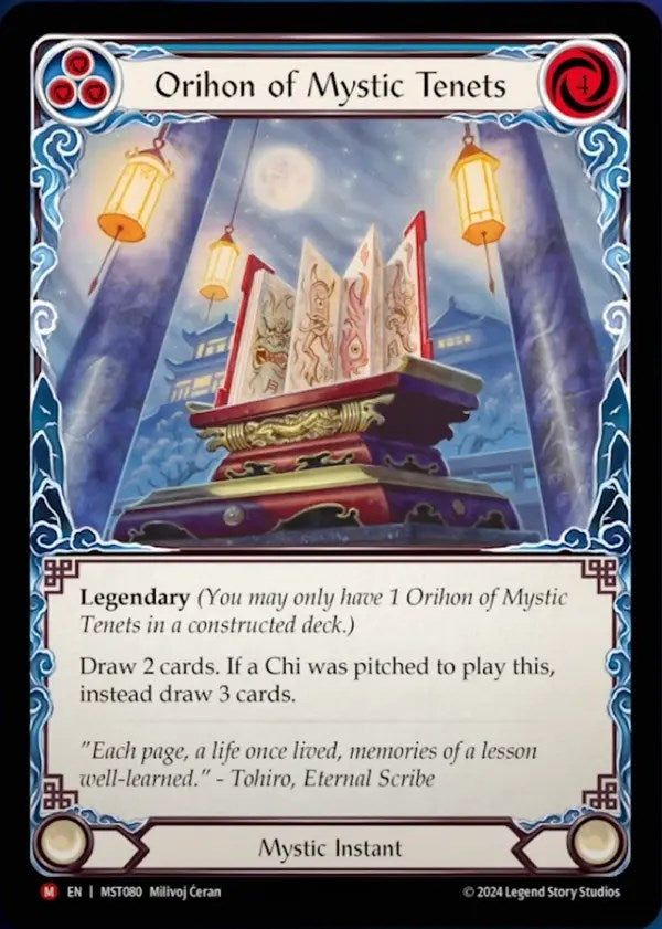 Orihon of Mystic Tenets [MST080] (Part the Mistveil)  Rainbow Foil | Card Merchant Takapuna