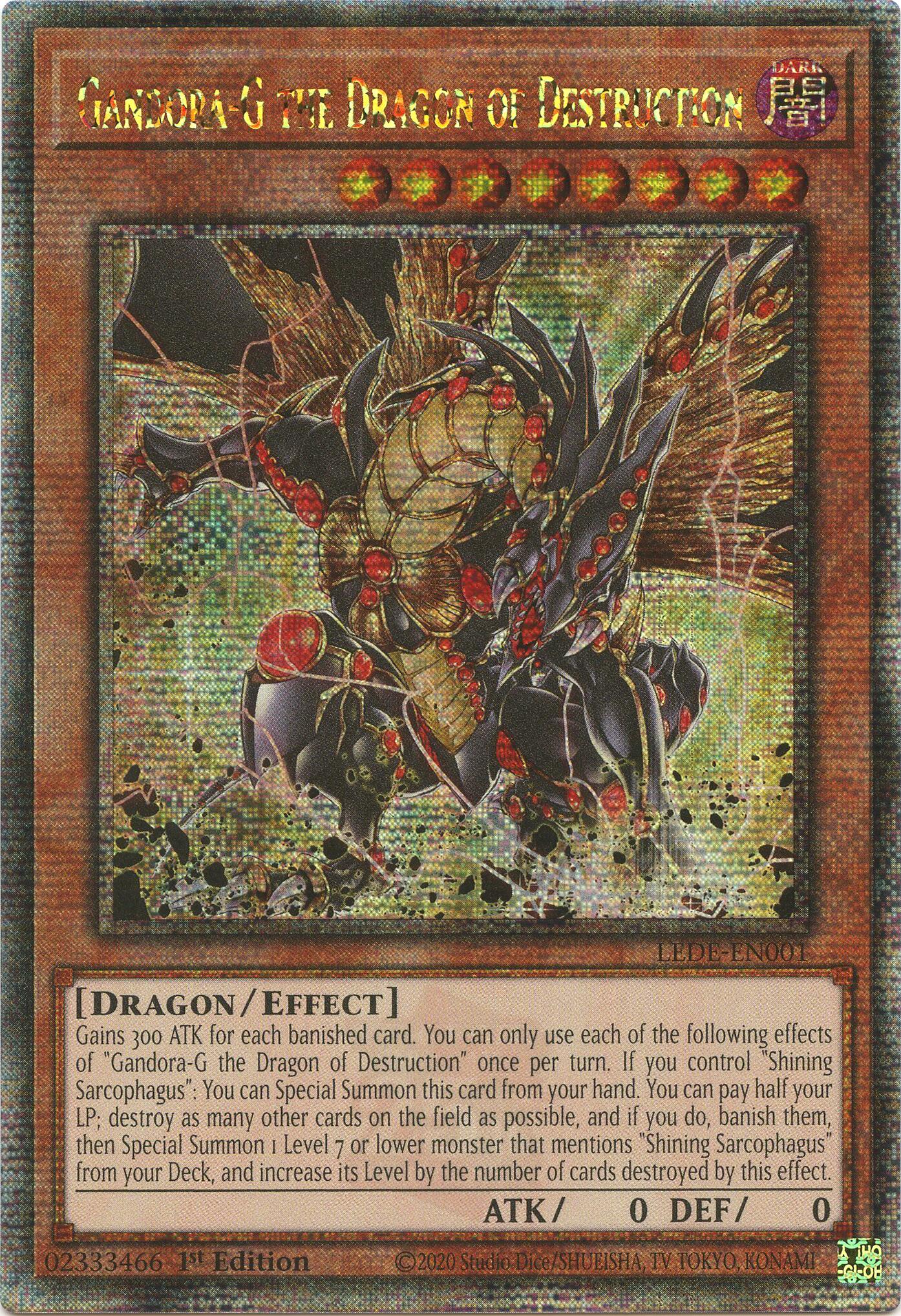 Gandora-G the Dragon of Destruction [LEDE-EN001] Quarter Century Secret Rare | Card Merchant Takapuna