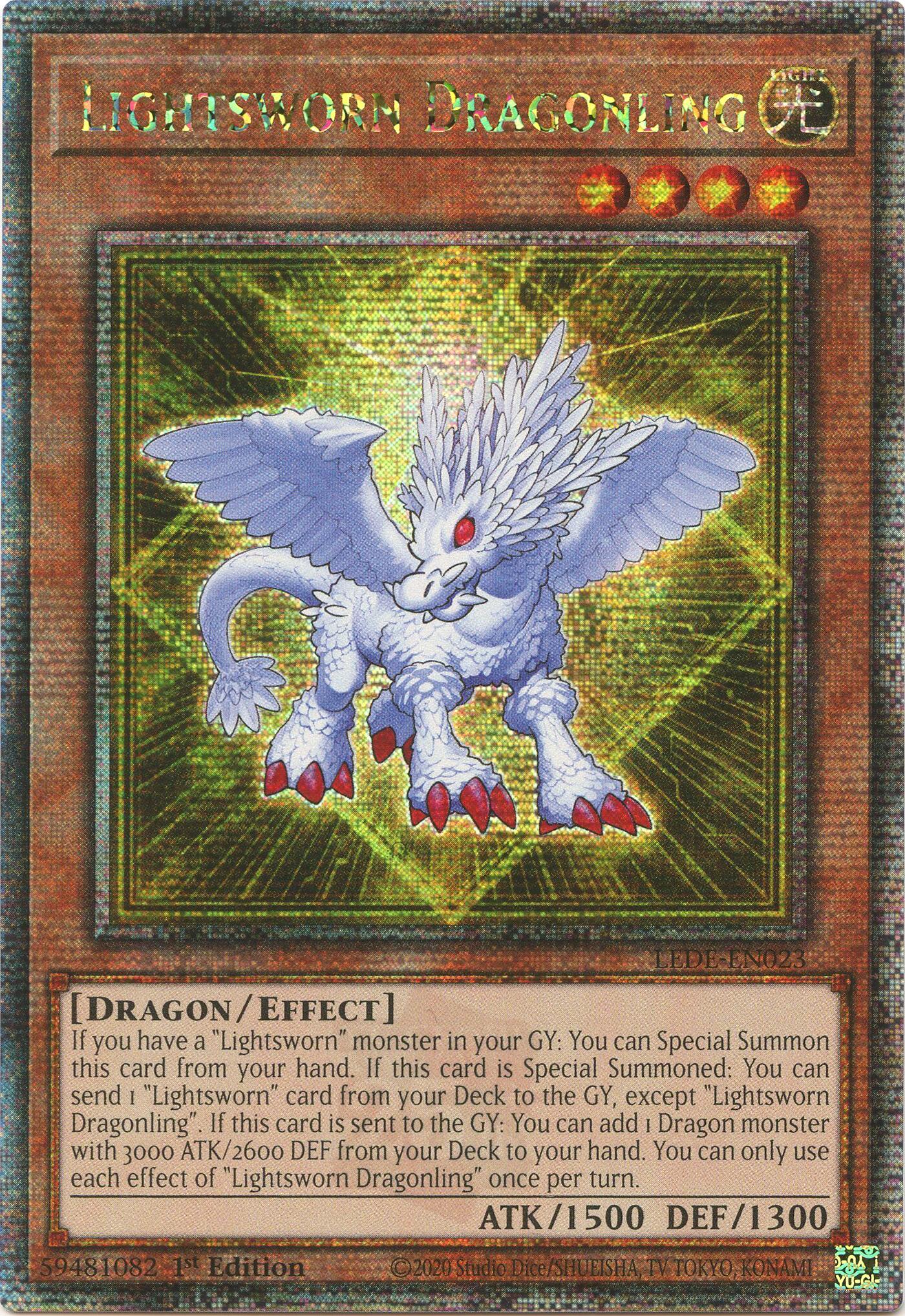 Lightsworn Dragonling (Quarter Century Secret Rare) [LEDE-EN023] Quarter Century Secret Rare | Card Merchant Takapuna