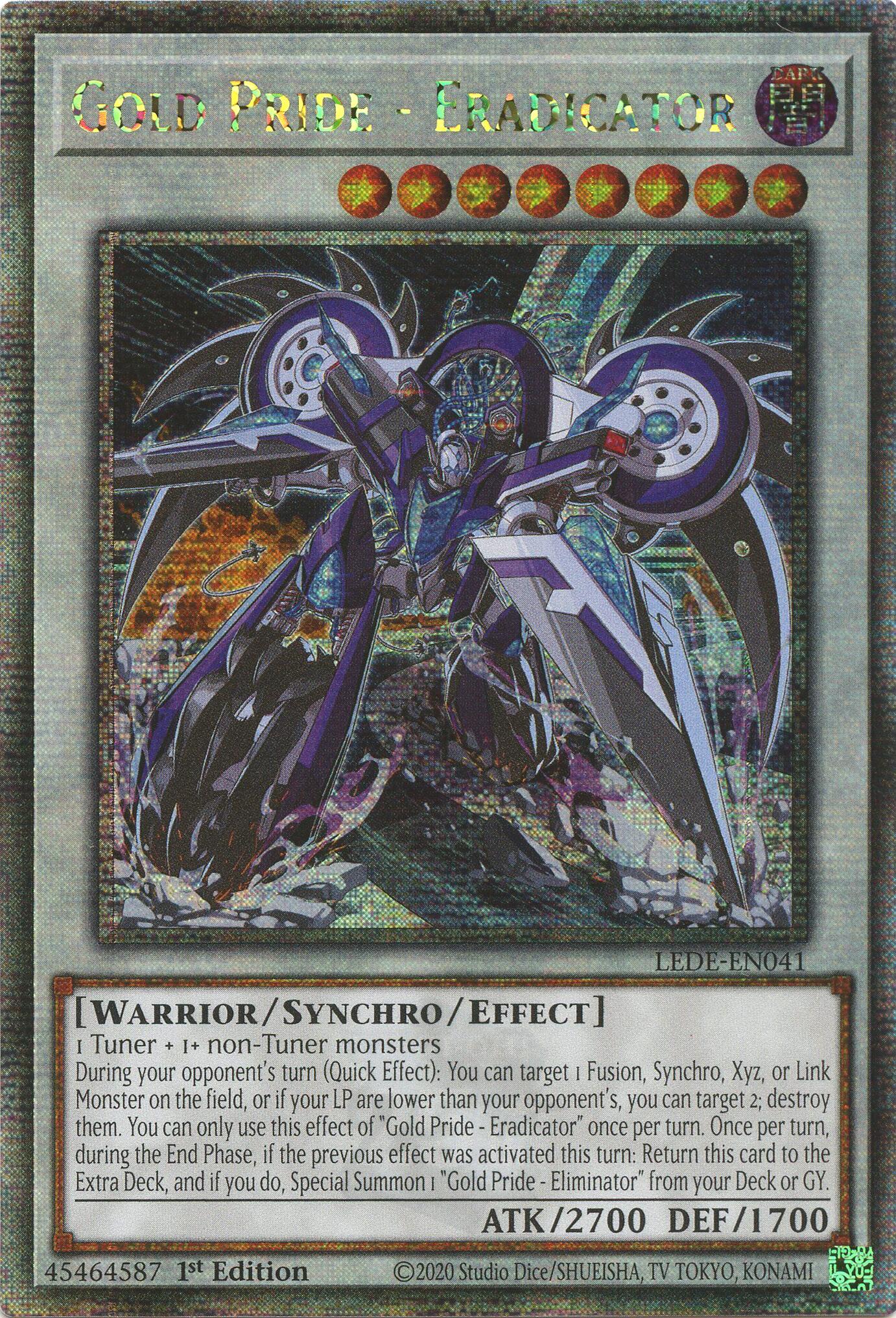 Gold Pride - Eradicator (Quarter Century Secret Rare) [LEDE-EN041] Quarter Century Secret Rare | Card Merchant Takapuna