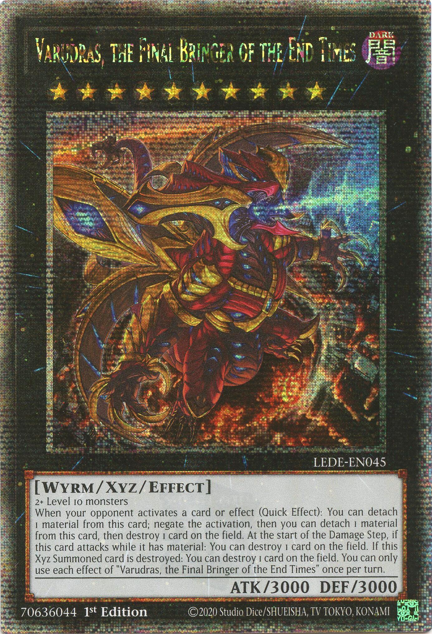 Varudras, the Final Bringer of the End Times (Quarter Century Secret Rare) [LEDE-EN045] Quarter Century Secret Rare | Card Merchant Takapuna