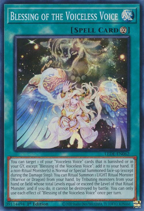 Blessing of the Voiceless Voice [LEDE-EN062] Super Rare | Card Merchant Takapuna