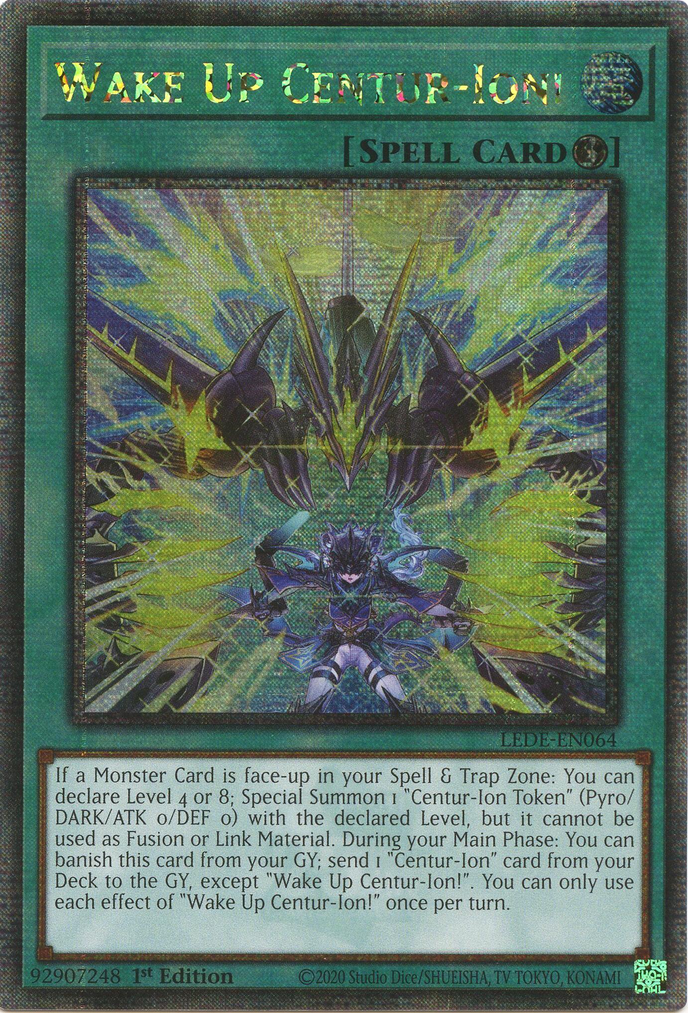 Wake Up Centur-Ion! (Quarter Century Secret Rare) [LEDE-EN064] Quarter Century Secret Rare | Card Merchant Takapuna