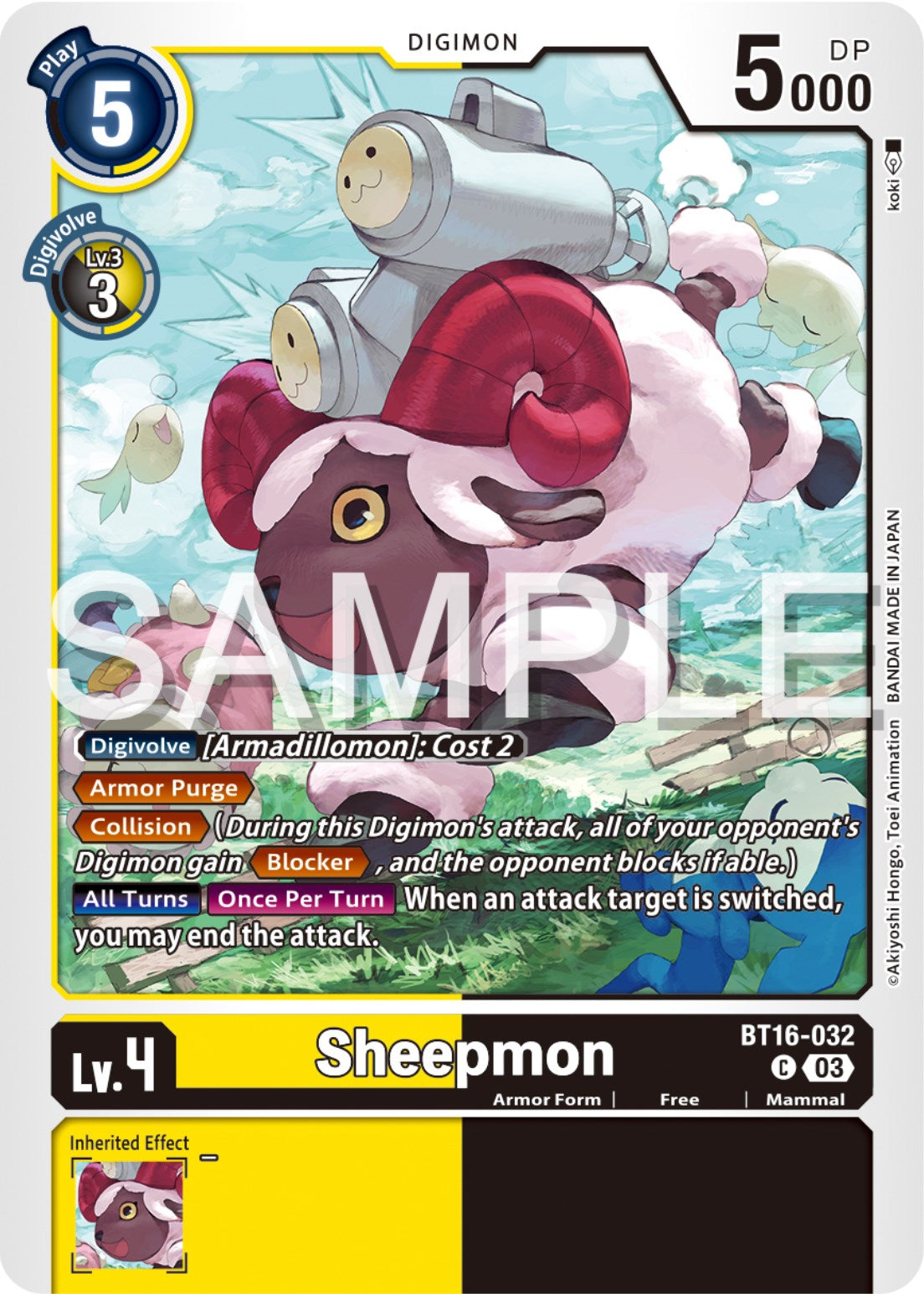 Sheepmon [BT16-032] [Beginning Observer] | Card Merchant Takapuna