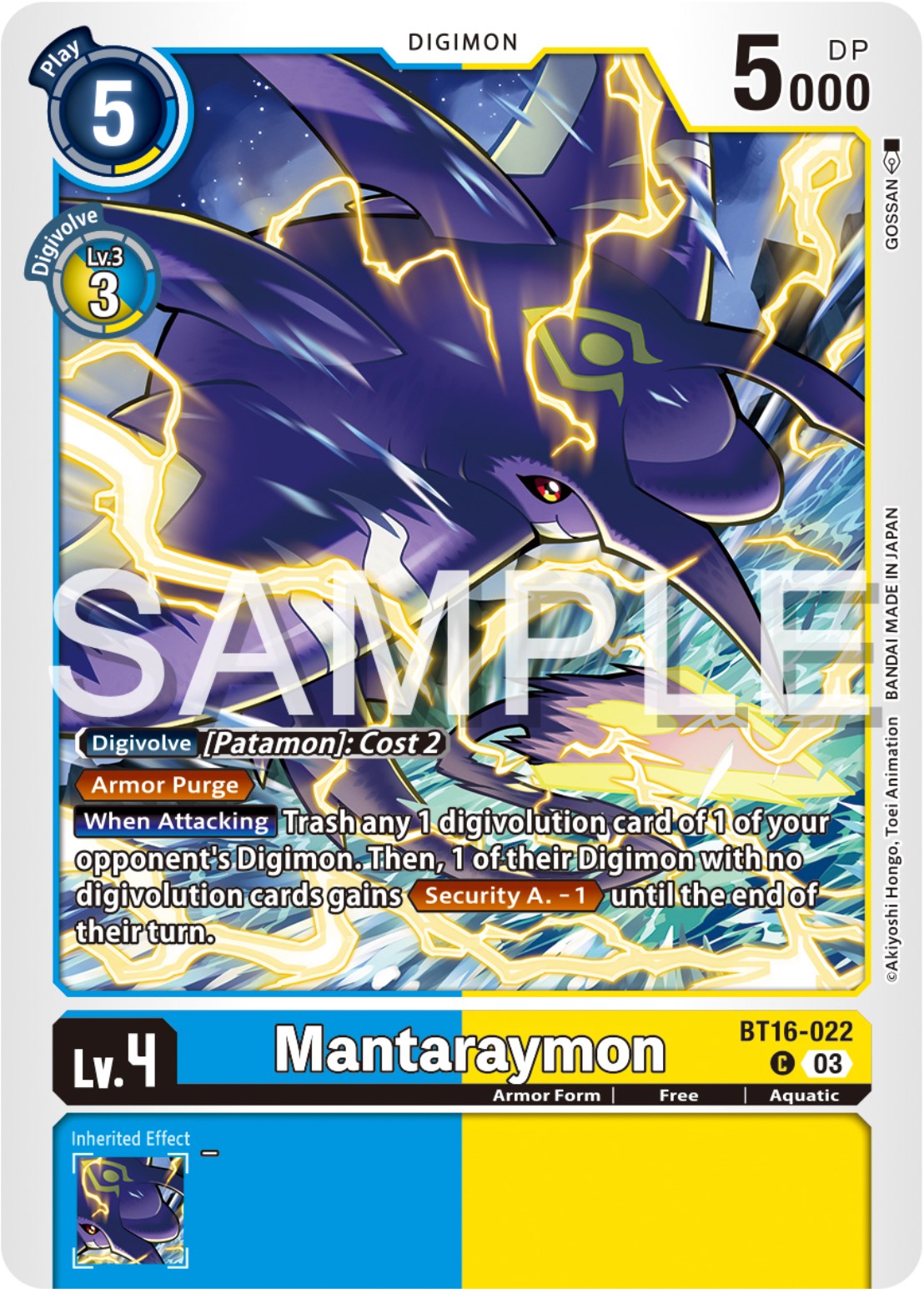 Mantaraymon [BT16-022] [Beginning Observer] | Card Merchant Takapuna